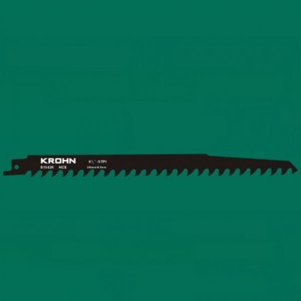 Полотно для шабельних пилок KROHN 240x8,5mm 5 шт/к-т. по дереву S1542K фото