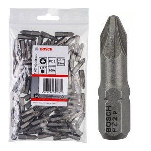 Бита Bosch PZ-2*25мм ХH 100шт. 2607001561 фото