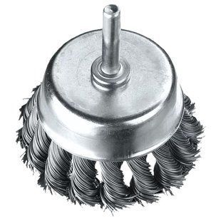 Щетка для дрели NovoTools 75 мм плетеная проволока NTWSB756STS фото