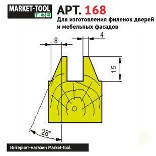 Фрези D220 (Арт. 168) для фільонок дверей та меблевих фасадів DV-168 фото