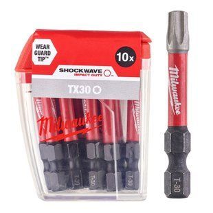 Бита Milwaukee Shockwave TX-30 х 50 мм., 10 шт. 4932471574 фото