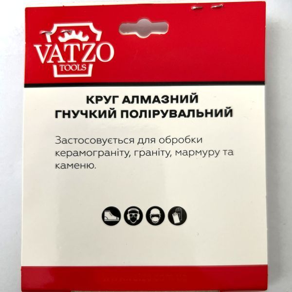 Круг алмазний VATZO DRY СОТА 100x3x15 P60 полірувальний 03-20060D фото