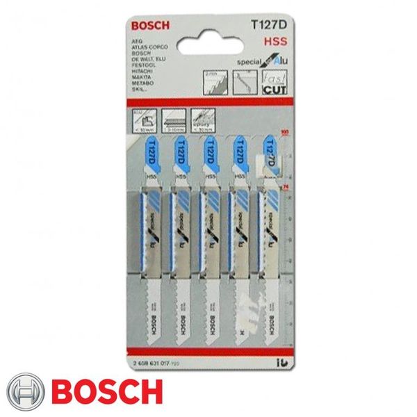 Набор полотен для лобзика Bosch T127D 100 мм HSS 5 шт 2608631017 фото