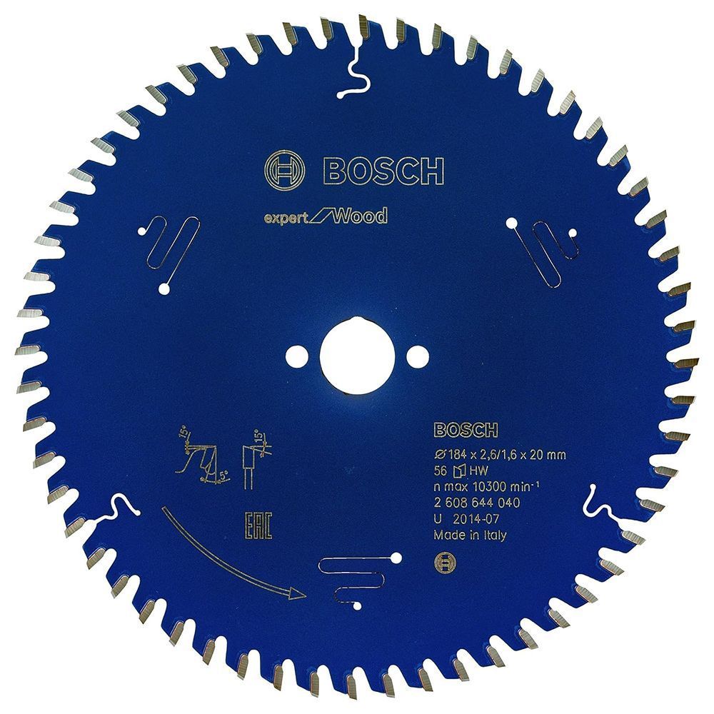 Пильний диск BOSCH 184x20x2,6/1,6x56T Expert for Wood 2608644040 фото