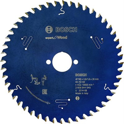 Пильний диск BOSCH 190x30x2.6/1.6x48T Expert for Wood 2608644049 фото