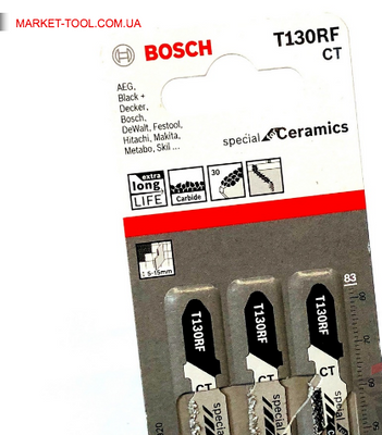 Набір полотен для лобзика Bosch T130RIFF 83 мм HM з твердосплавними вставками 3шт 2608633104 фото